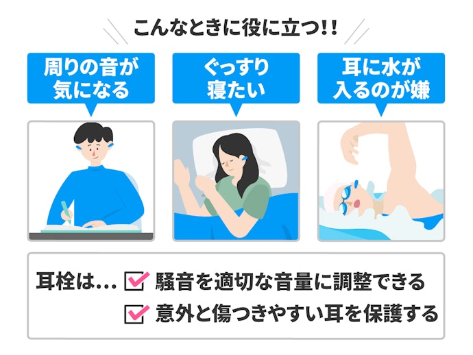 耳栓:快適な睡眠とプライベート時間を確保できる