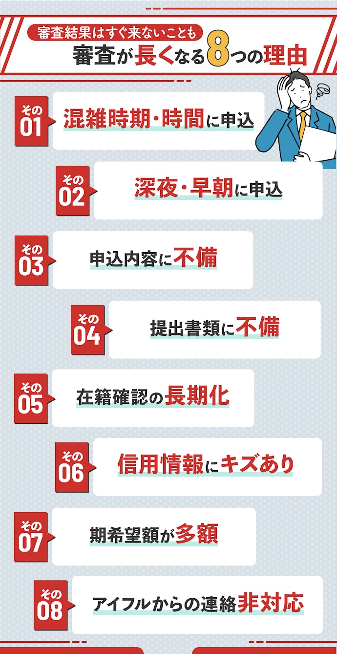 アイフルから連絡が来ない!審査が長引く原因は?