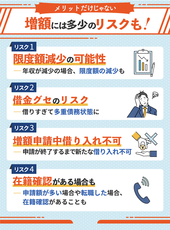 プロミスで利用限度額の増額申請をする際の注意点