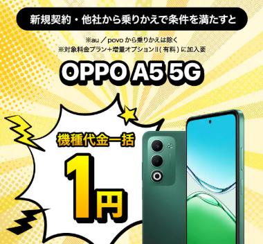 UQ mobileの端末セットキャンペーン