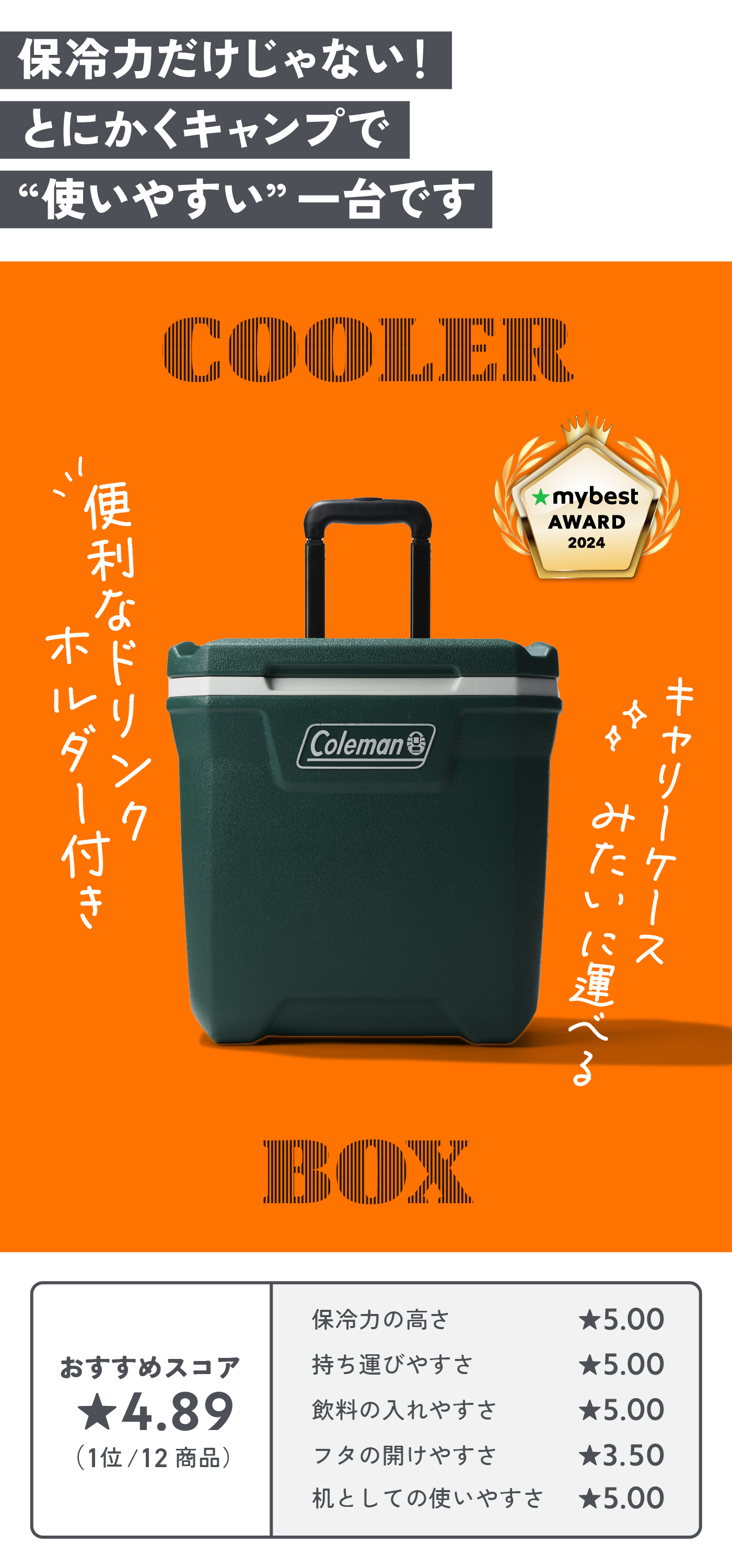 保冷力はもう当たり前！クーラーボックスは