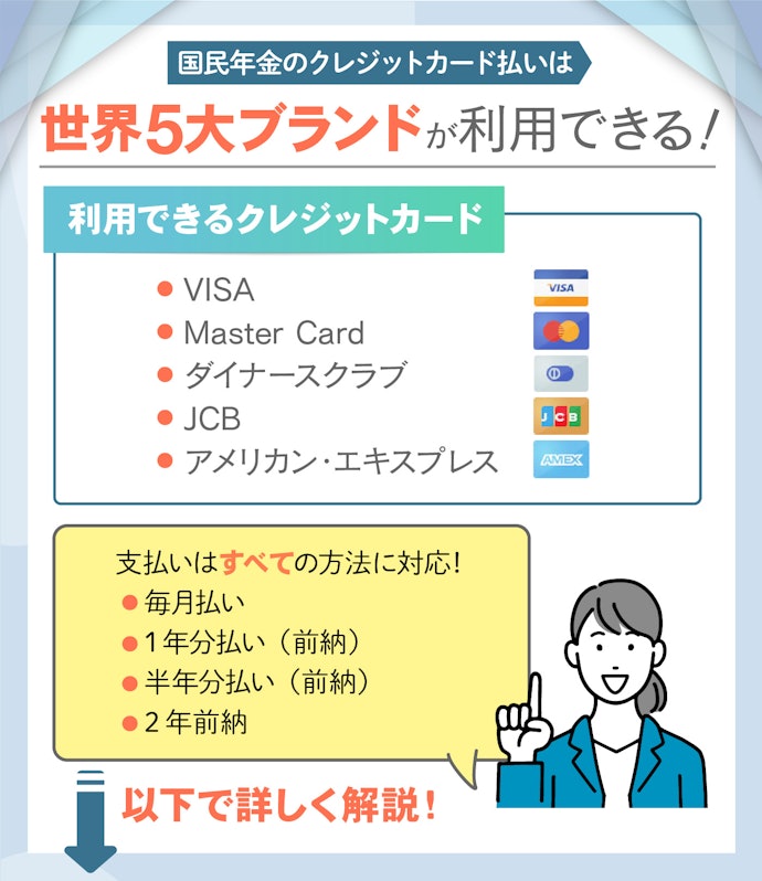 国民年金はクレジットカードで支払い可能!使用できるクレジットカードを紹介