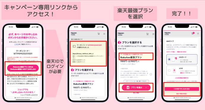 楽天モバイルの三木谷キャンペーンの申し込み方法は?エラーが出たときの対処法は?
