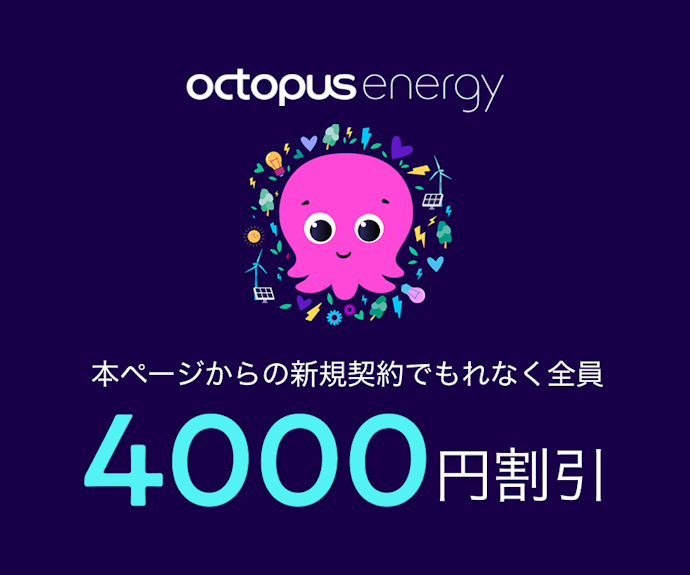 「サイト de オクトパス割-4000」実施中!マイベスト経由での新規申し込みで4,000円割引に