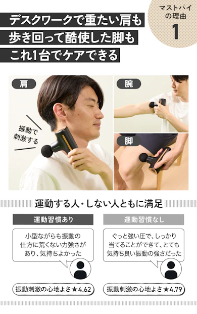 理由①:パワフルな振動で“気持ちいい”を体感できる