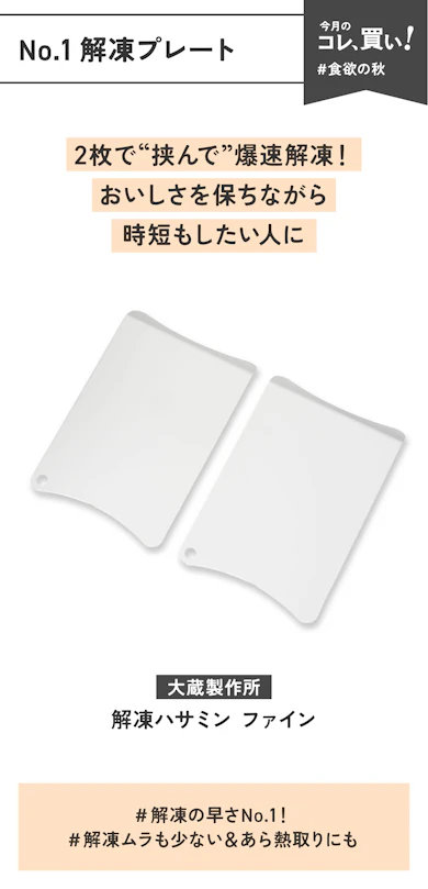 【No.1解凍プレート】大蔵製作所「解凍ハサミン ファイン」(販売価格:1,763円)