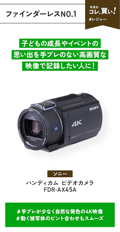 【おすすめビデオカメラ】ソニー「ハンディカム ビデオカメラ FDR-AX45A」(販売価格:120,555円)