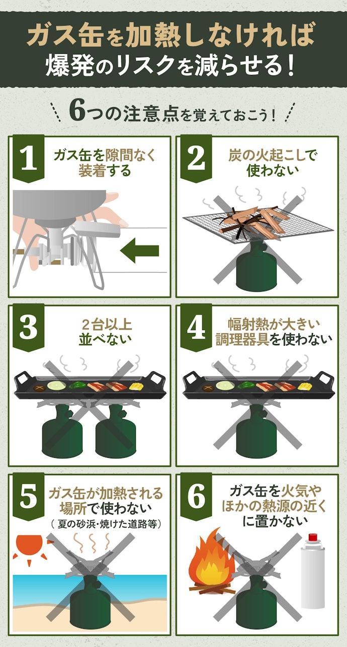 シングルバーナーを安全に使うためには?