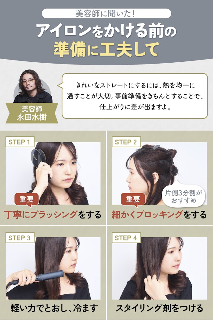 よりきれいなストレートに仕上げるポイントはある?