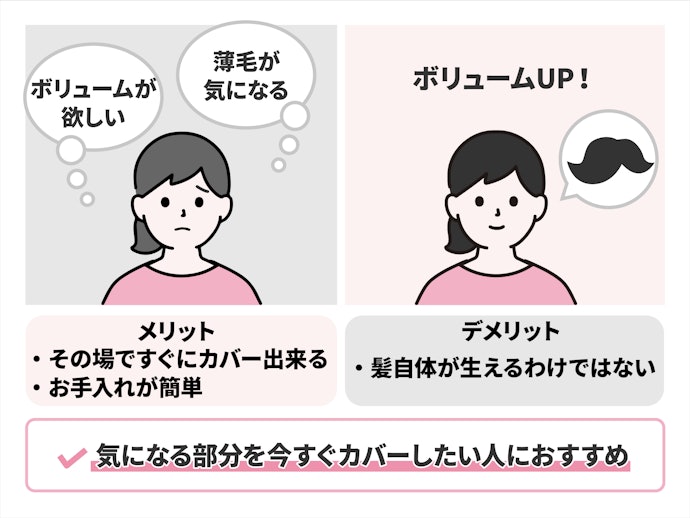 薄毛は部分ウィッグで対応できる?