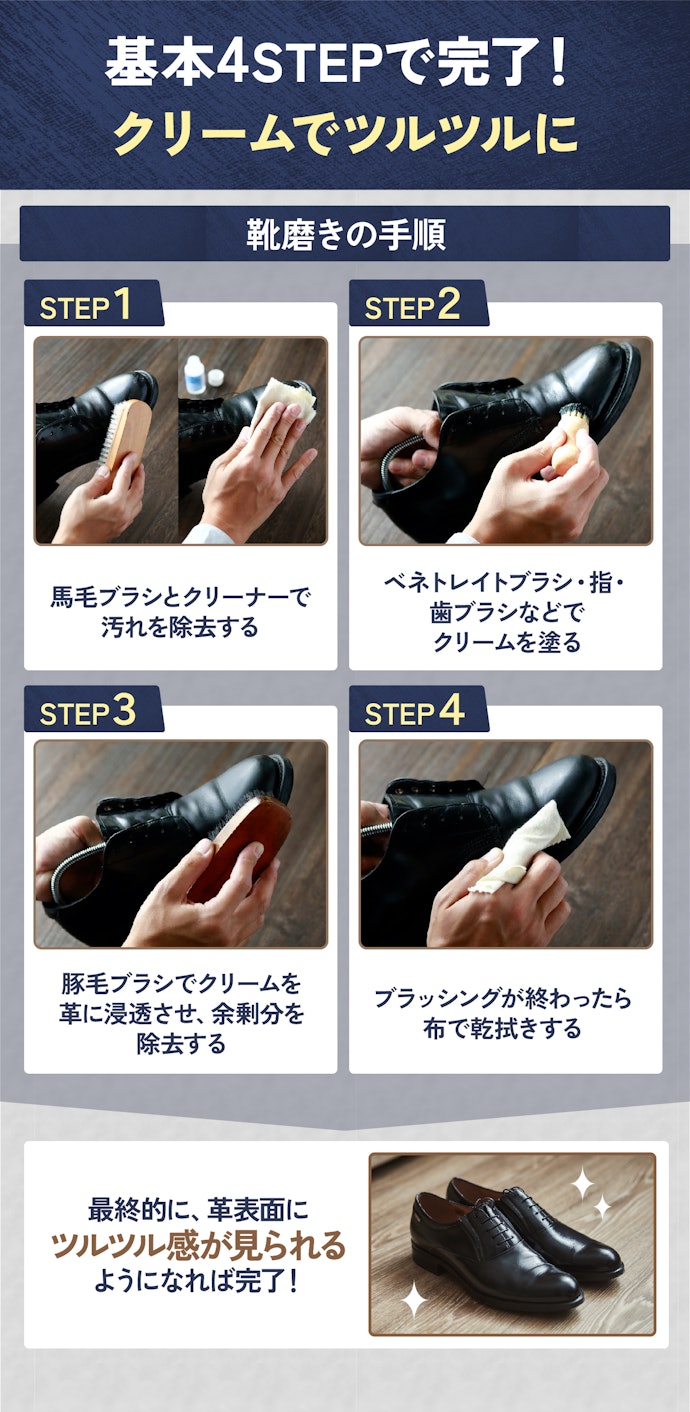 靴の正しい磨き方は?