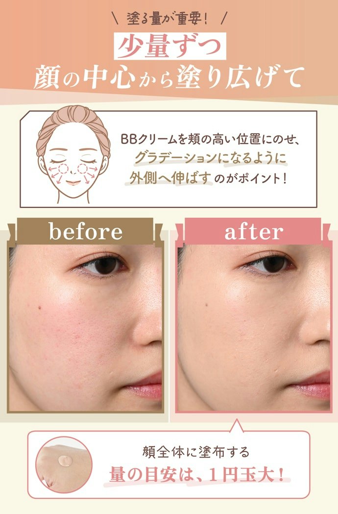 BBクリームの塗り方・使い方のポイントは?