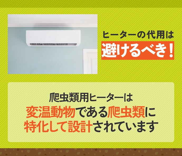 爬虫類用ヒーターは代用できる?