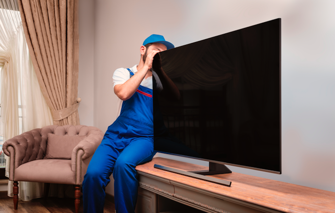 ハイタイプテレビ台の転倒対策は?