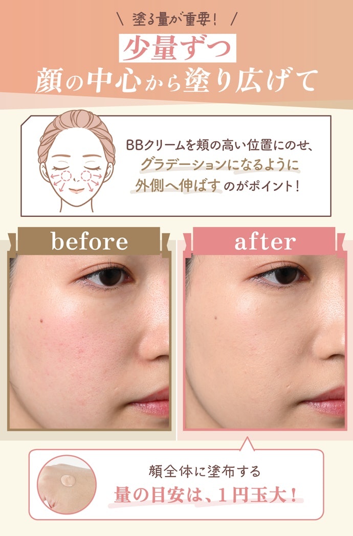 BBクリームの塗り方・使い方のポイントは?