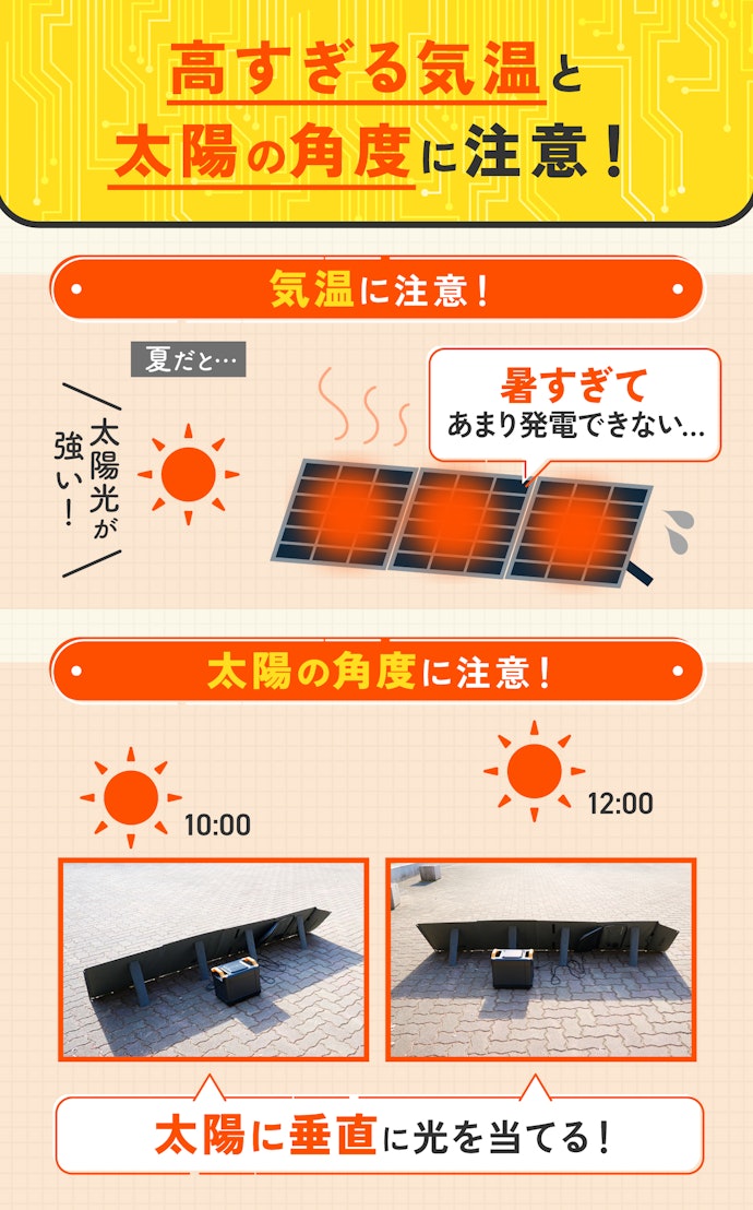 ソーラーパネルを効率よく使用するコツは?
