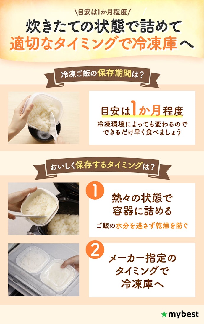 冷凍ご飯はどれくらい持つの?おいしく保存するタイミングは?