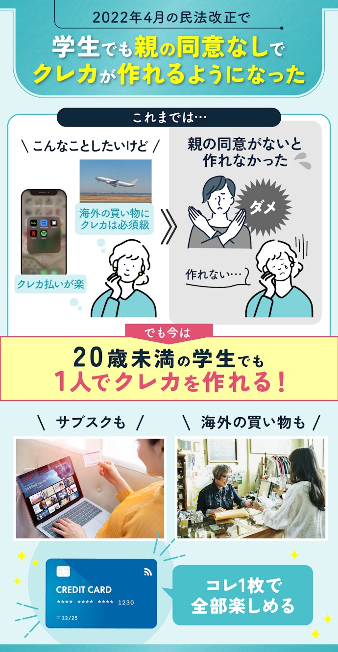 学生でもクレジットカードは発行できるの?