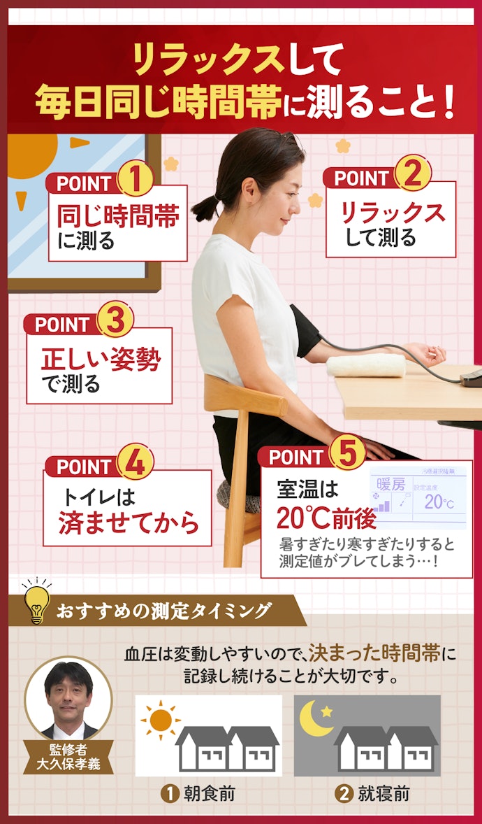 血圧の正しい測り方は?