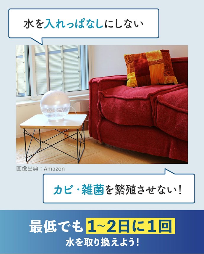 カビの発生リスクも!水の交換頻度は1〜2日に1回が目安