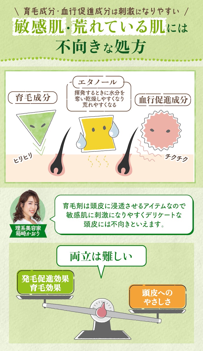 育毛剤って頭皮への負担はある?欠点・デメリットは?