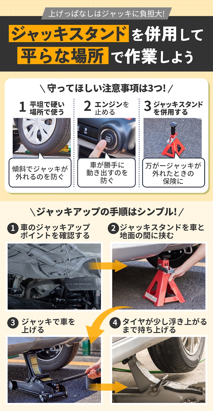 上げっぱなしは危険?安全にジャッキを使うには?