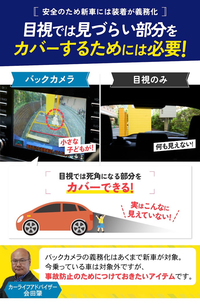 バックカメラって必要?義務化されたって本当?