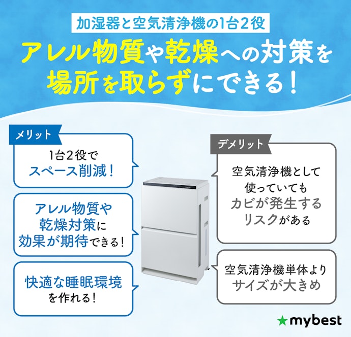 加湿機能付き空気清浄機のメリットは?