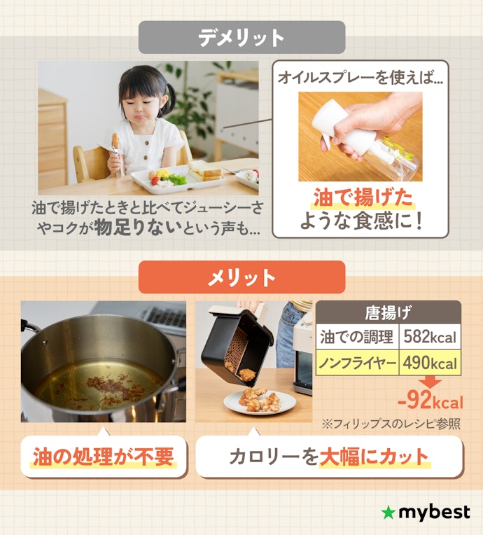 ノンフライヤーで揚げるとまずい?メリットとデメリットを紹介