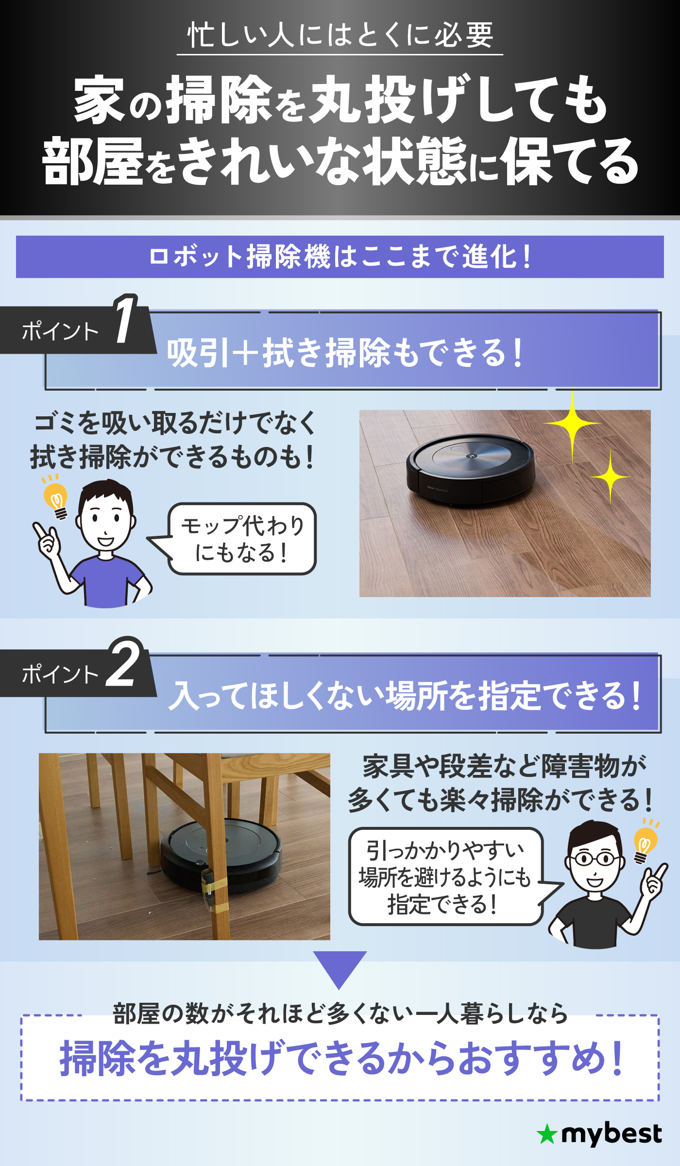 徹底比較】一人暮らし向けロボット掃除機のおすすめ人気ランキング 