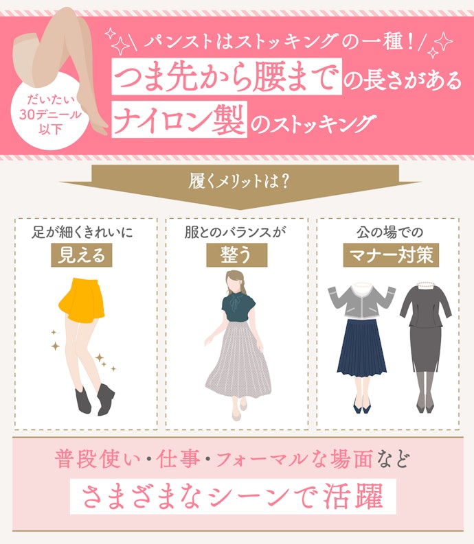 パンストとは?ストッキングと何が違うの?