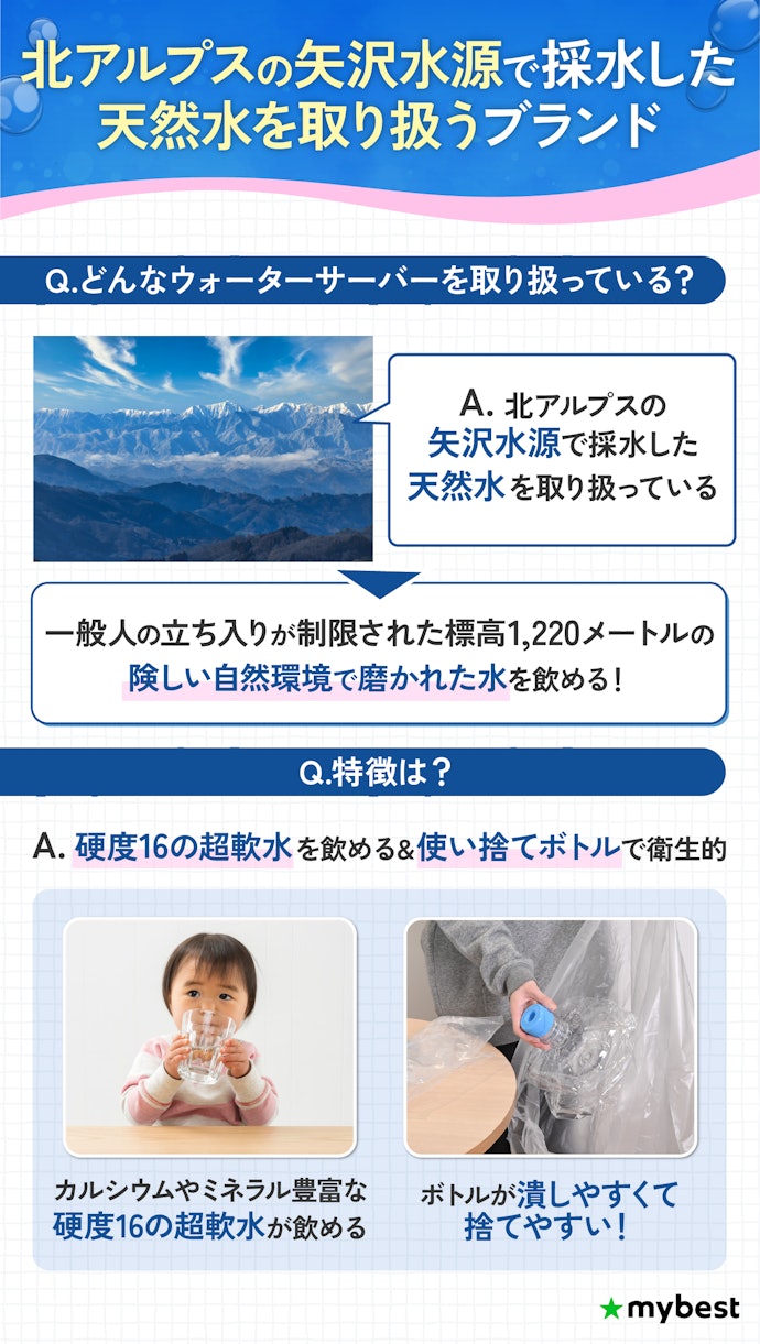 信濃湧水はどんなウォーターサーバーを取り扱っている?特徴は?