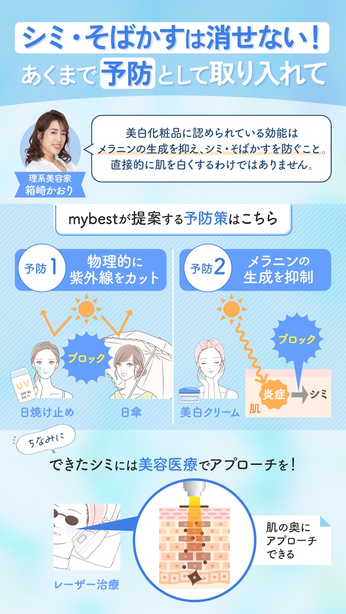 美白クリームでシミ・そばかすは消える?