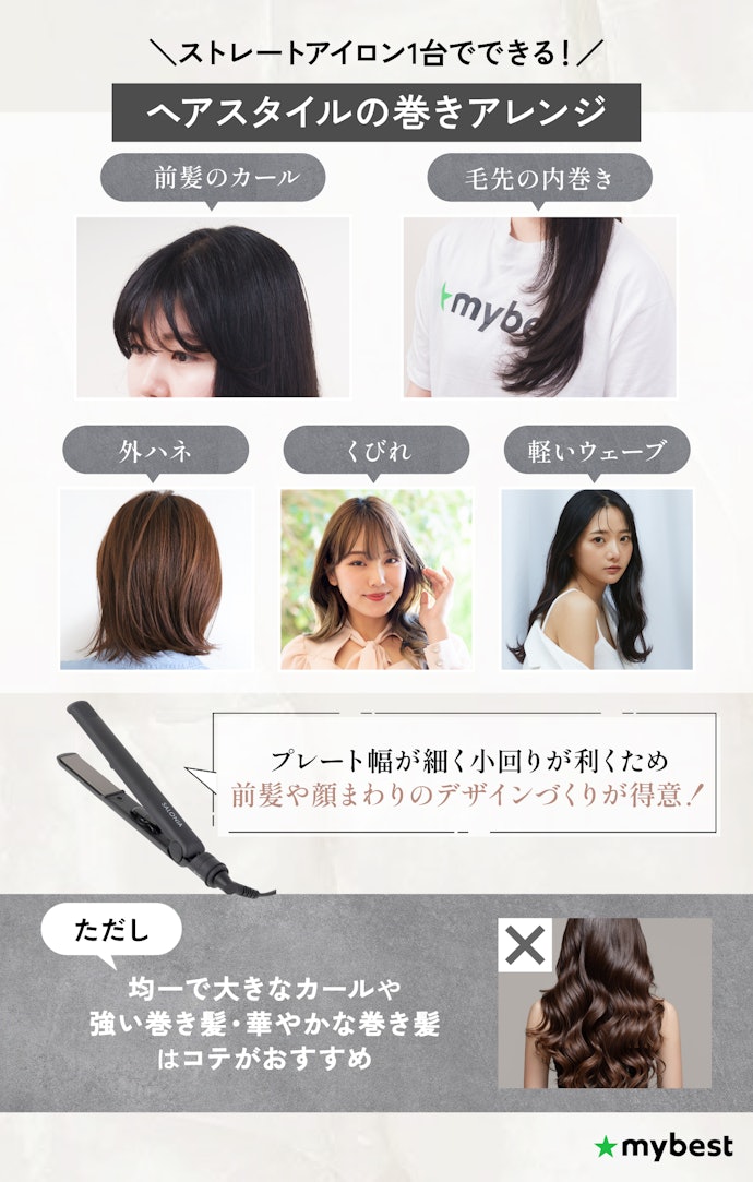 ストレートアイロン1台でできる巻きアレンジを紹介