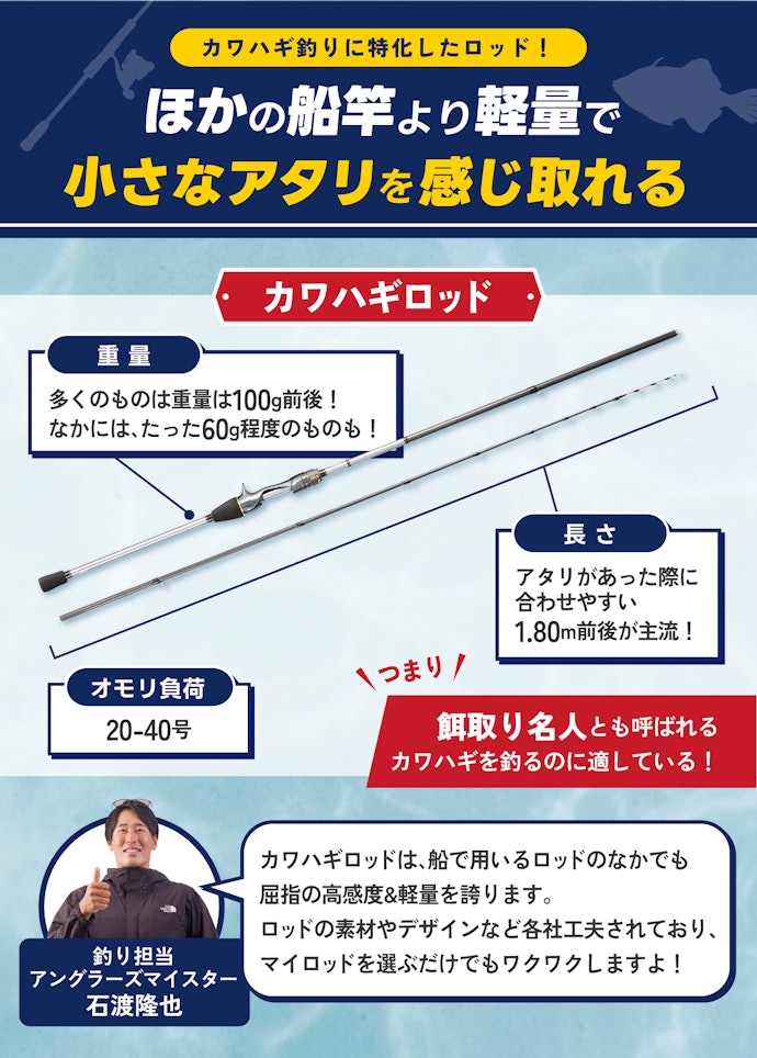 カワハギロッドとは?