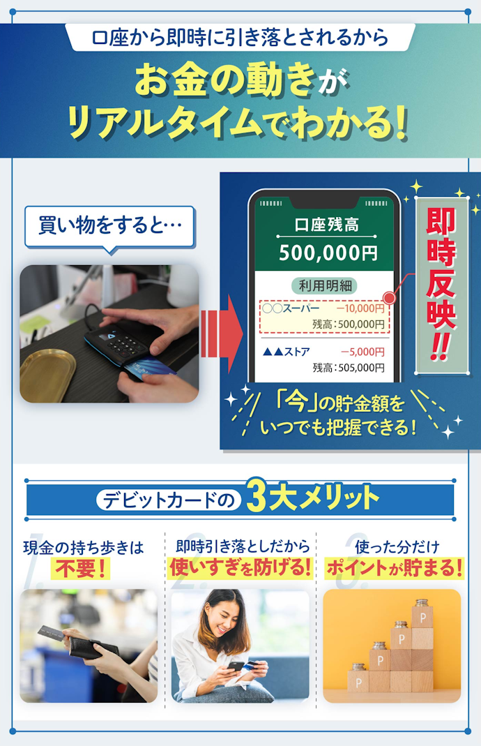 デビットカードを持つメリットとは?
