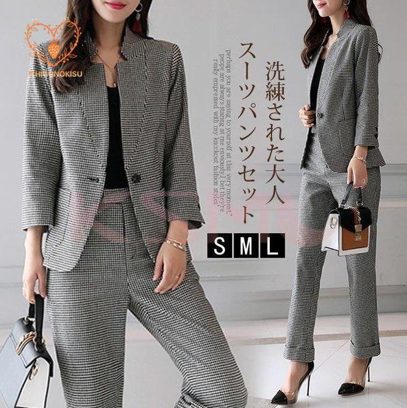 イネド パンツスーツ セットアップ 絹混 グレー 通勤 入学式 日本製 良品 楽天市場】【クーポン利用で9990円！】パンツスーツ ＜2点セット