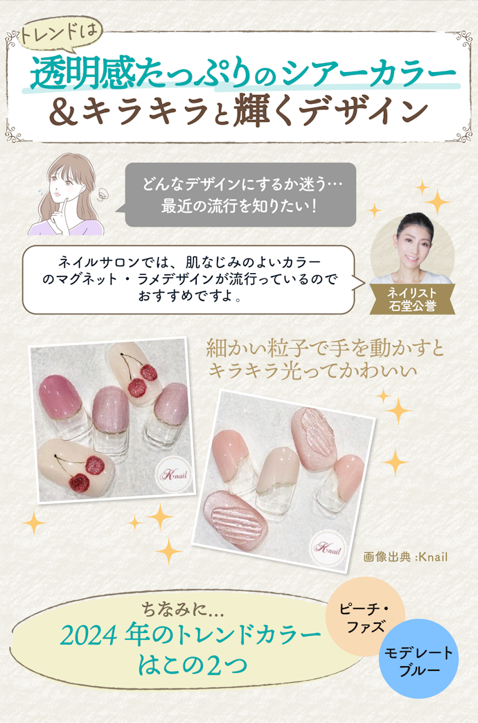 最新のネイルのトレンドのデザインは?