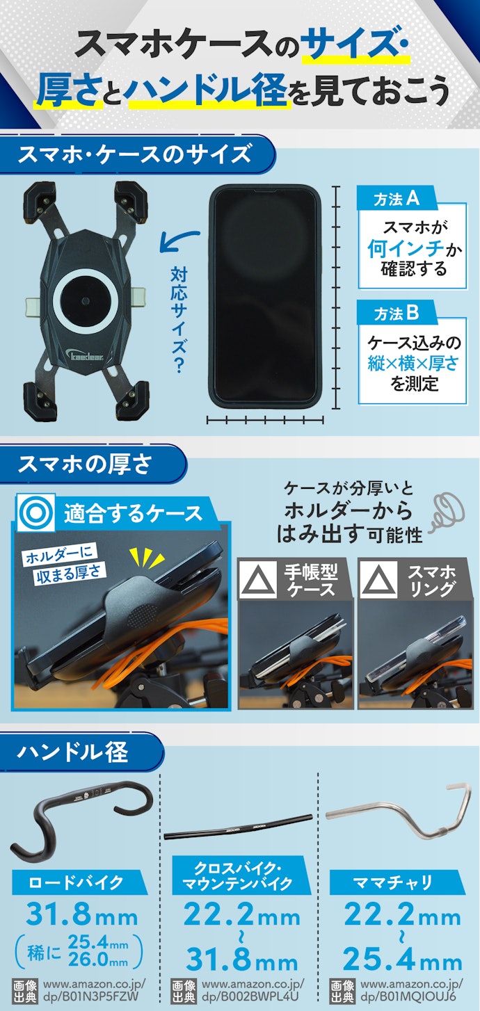 自分のスマホと自転車で使える?取り付け可能か要チェック!
