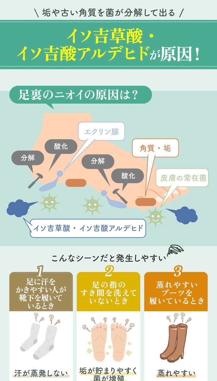 足裏のニオイってなんで発生するの?