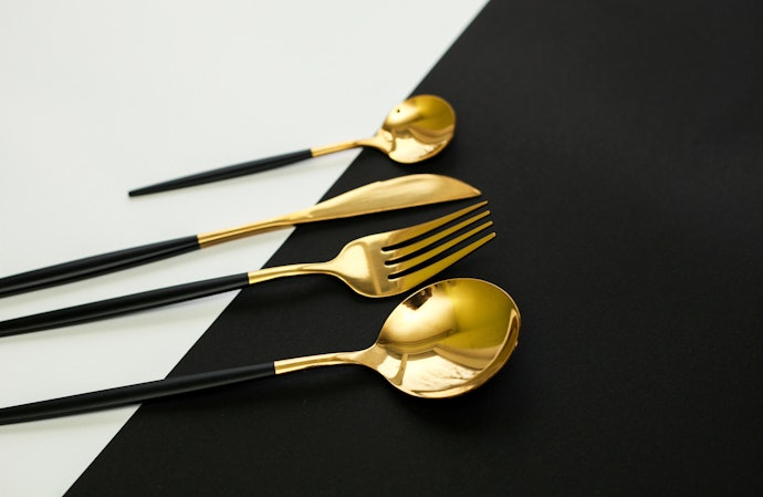 パリで購入したナイフ、フォーク、スプーン3客セット - ゴールド色