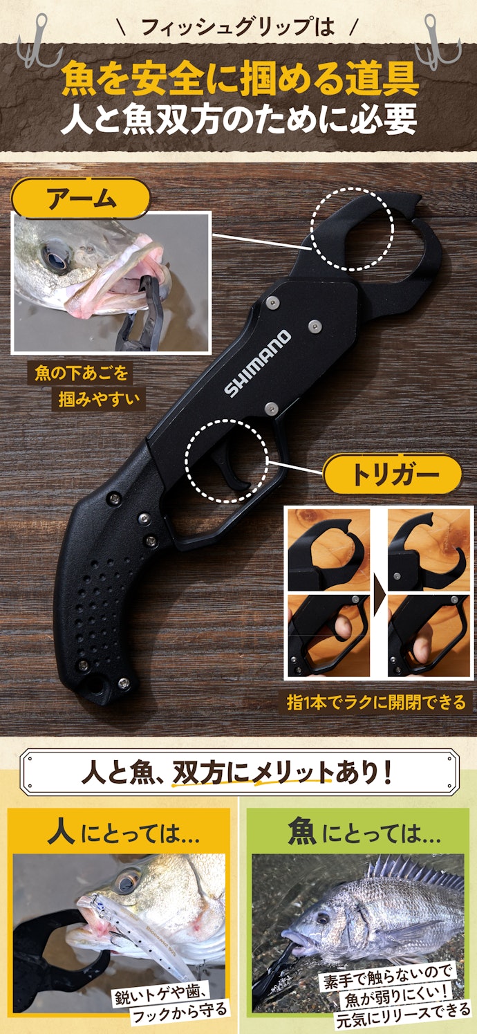 フィッシュグリップとは?なぜ必要?