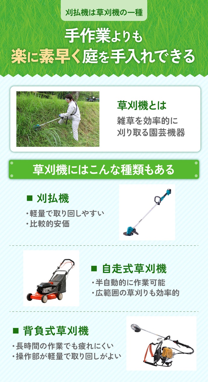 草刈機の魅力とは?刈払機とは違うの?