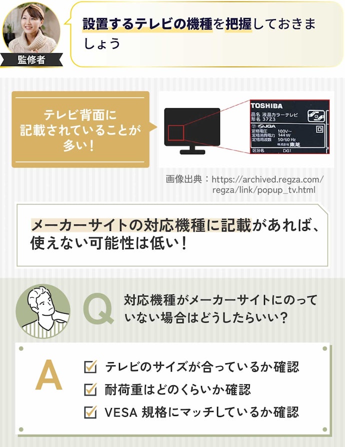 テレビスタンドを購入する前に確認しておいたほうがよいことは?