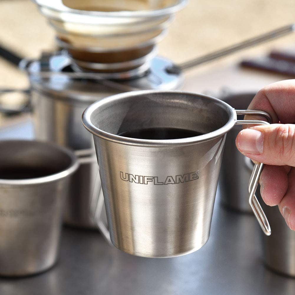 230ml スタッキングマグカップ チタン製 6個セット Amazon | キャプテンスタッグ キャンプ用 コップ チタン製