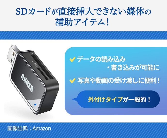 SDカードリーダーとは?どんな使い方ができる?