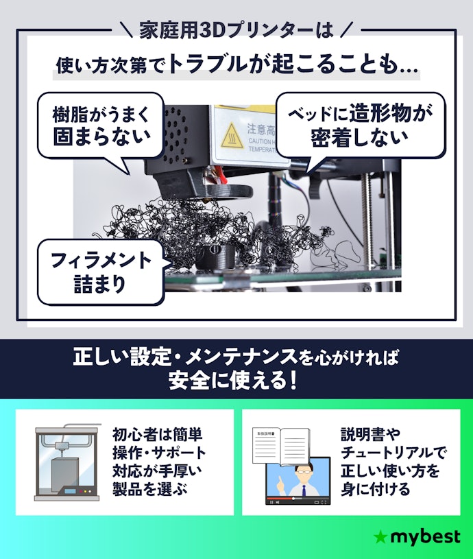 家庭用3Dプリンターは失敗しやすい?注意点は?