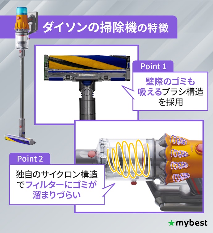 ダイソンの掃除機の特徴は?なぜ人気なの?