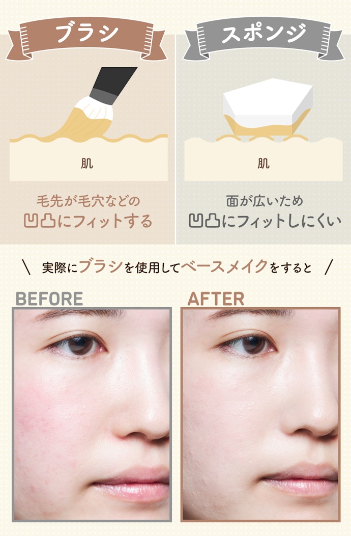 リキッド向けファンデーションブラシを使うメリットとは?スポンジとどっちがいい?