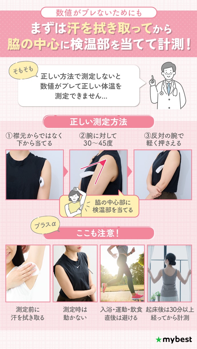 電子体温計の正しい測り方は?